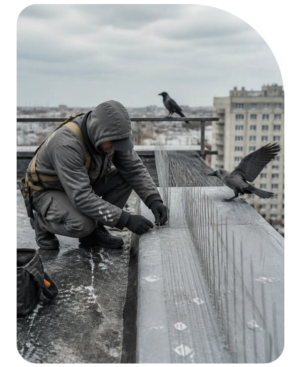 Защита от ворон под ключ в Ялуторовске по цене от 5165 р. | Сенат-Лтр